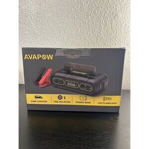 AVAPOW Starter Power Supply with Air Pump T09C Black Gray Yellow 4000A 24000mah